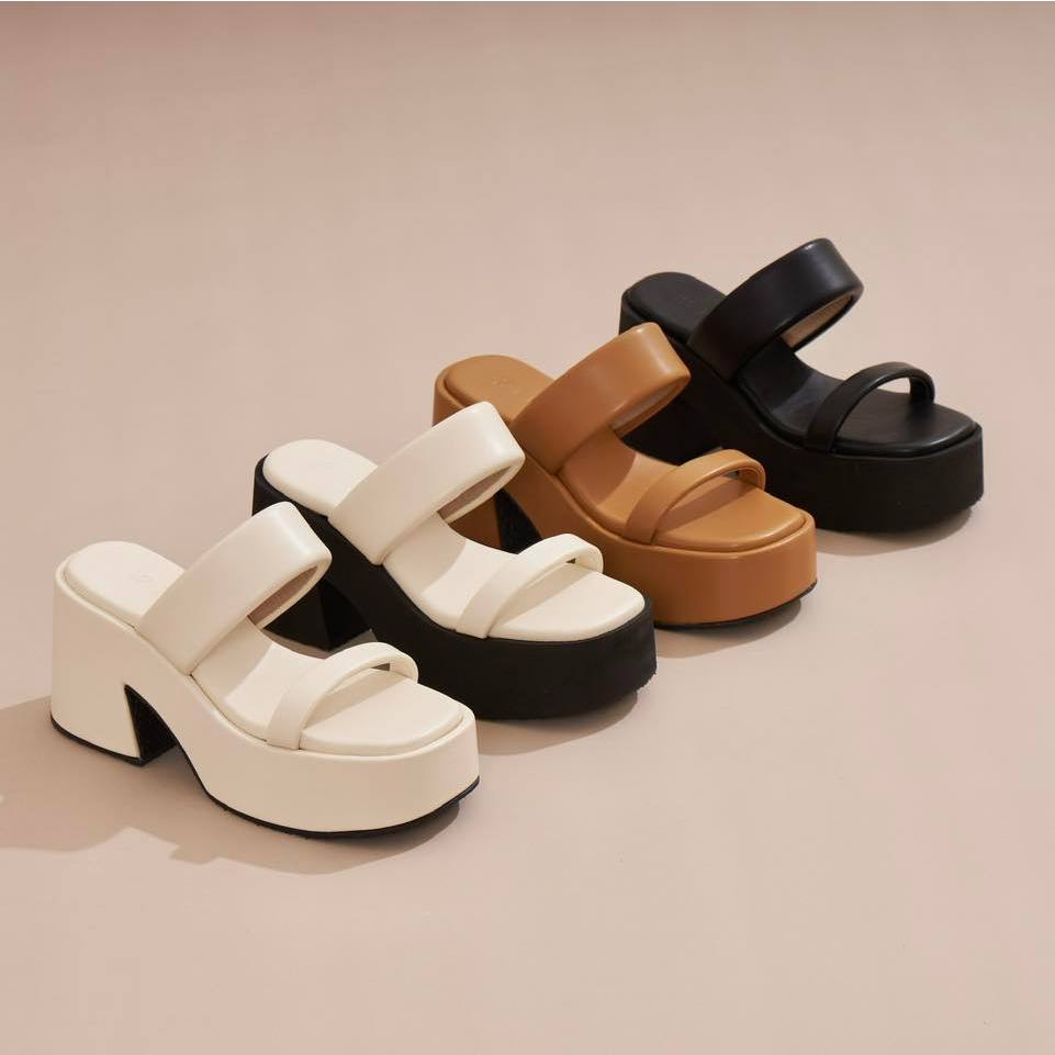 WILA SHOE รองเท้าส้นตึกผู้หญิง สไตล์เกาหลีรุ่นชิฟฟ่อน🌷|พร้อมส่ง รองเท้าผู้หญิง