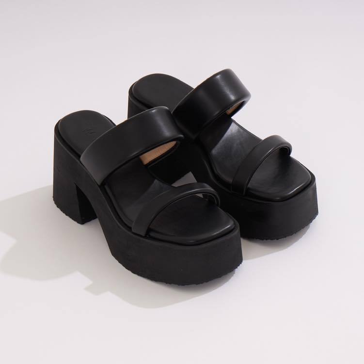WILA SHOE รองเท้าส้นตึกผู้หญิง สไตล์เกาหลีรุ่นชิฟฟ่อน🌷|พร้อมส่ง รองเท้าผู้หญิง