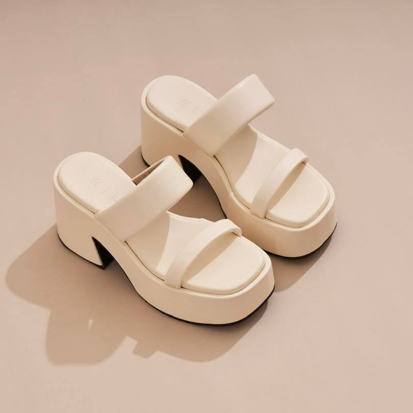 WILA SHOE รองเท้าส้นตึกผู้หญิง สไตล์เกาหลีรุ่นชิฟฟ่อน🌷|พร้อมส่ง รองเท้าผู้หญิง