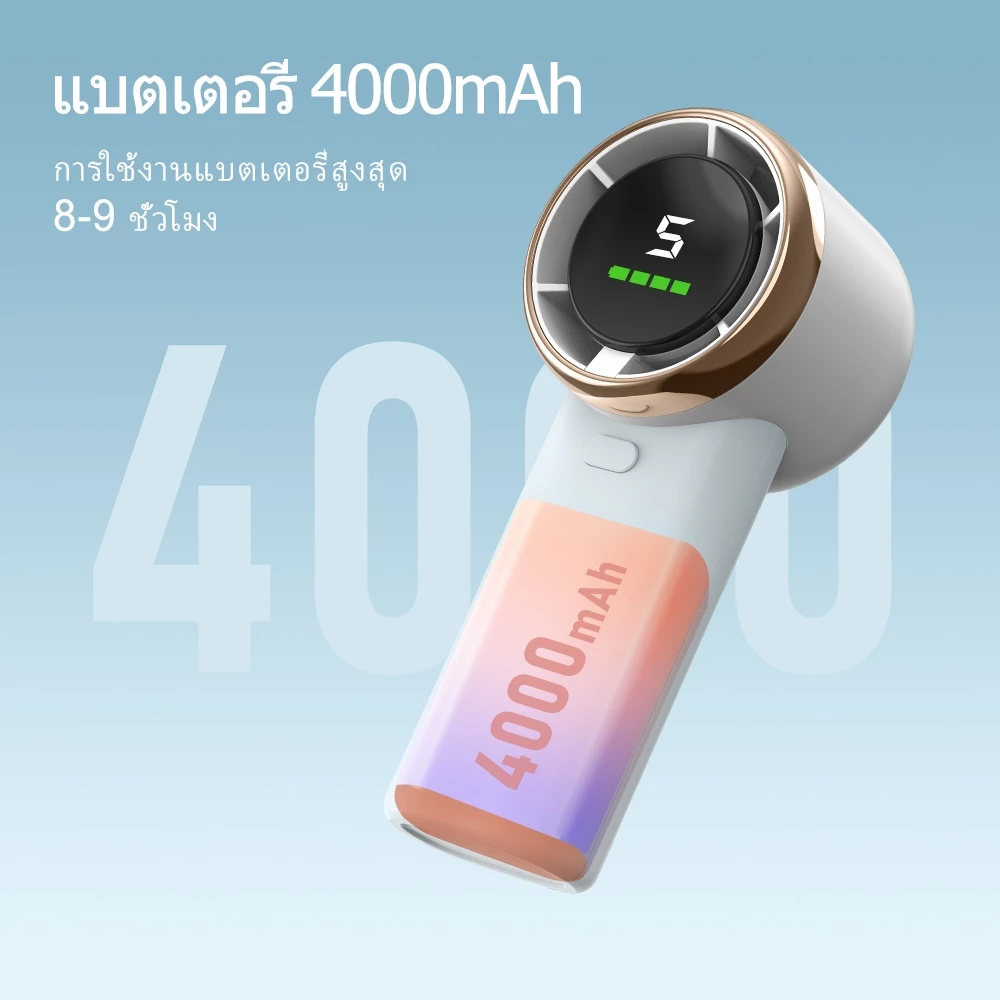 Orashare HF03 มินิพัดลมเทอร์โบ พกพา จอแสดงผล LED thumbnail 4
