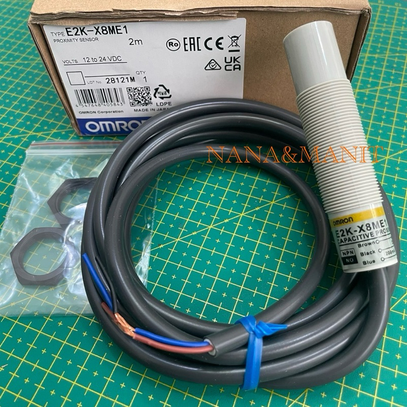 E2K-X8ME1 CAPACITIVE PROXIMITY SENSOR NPN NO 3 สาย หัว M18