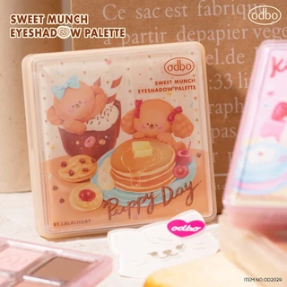 odbo (ส่งตรงจากแบรนด์) SWEET MUNCH EYESHADOW PALETTE - OD2024 #พาเลทหมาแมวodbo (แถมกิ๊บติดผมในกล่อง)