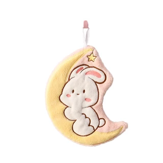 ShopAt.Two[NP-2] ผ้าเช็ดมือการ์ตูนน่ารัก ผ้าเช็ดมือแบบแขวน ดูดซับน้ำแห้งเร็ว