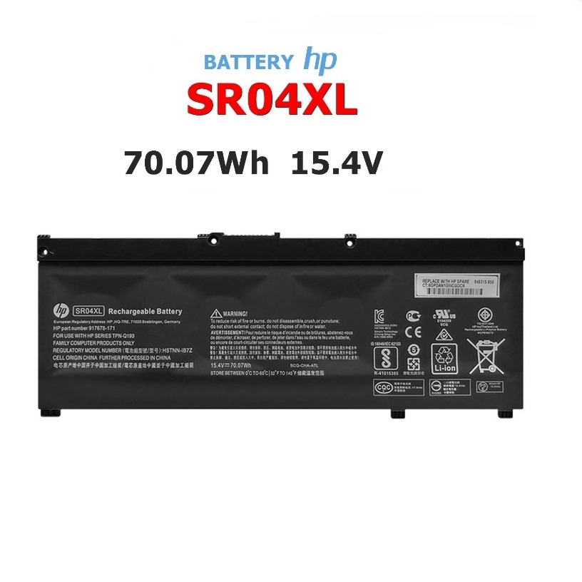 แบตเตอรี่โน๊ตบุ๊ก Battery Notebook HP SR04XL SR03XL Omen 15-CE 2017 HP Omen 15 2018 Series ของแท้ 10