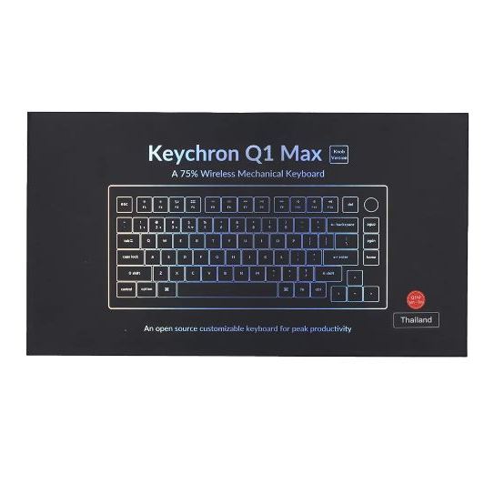 WIRELESS KEYBOARD (คีย์บอร์ดไร้สาย) KEYCHRON Q1 MAX (QMK/VIA) (SHELL WHITE) (GATERON JUPITER BROWN S