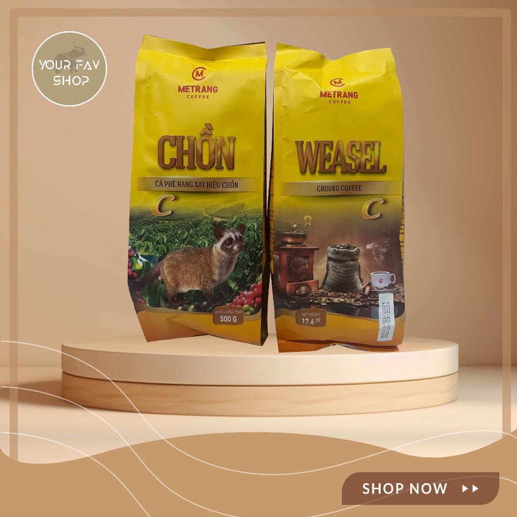 [Metrang] กาแฟคั่วบด ขี้ชะมดเวียดนาม METRANG COFFEE WEASEL 500 กรัม
