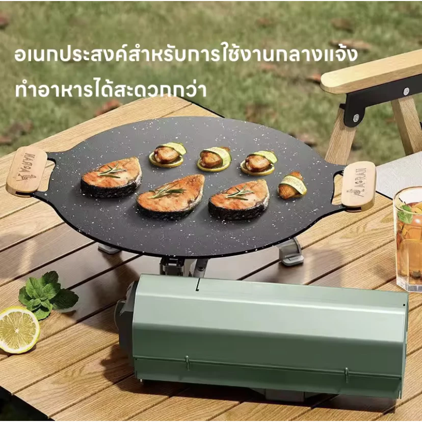 เตาแก๊สพกพา เตาแก๊สแค้มปิ้ง 2600W ถุงเก็บพับได้แบบพกพาบิวเทนแก๊สเตาตั้งแคมป์เตาแก๊ส Windproof มัลติฟังก์ชั่ปิกนิกกลางแจ้ thumbnail 10