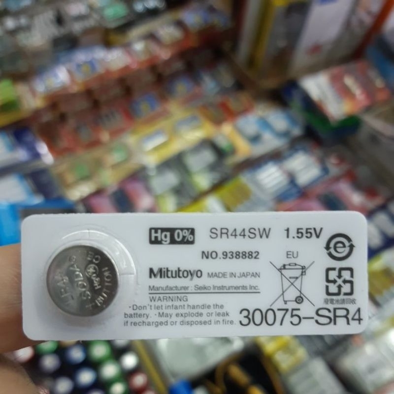 ถ่าน Mitutoyo Soda battery LR44, SR44SW 1.55V   จำนวน 1ก้อน