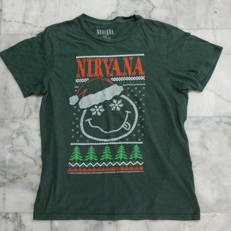 เสื้อยืดแขนสั้น นักร้องแนวร็อควง NIRVANA แท้ มือสอง สภาพดี ของพร้อมส่งครับ