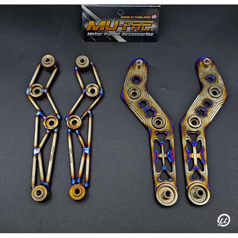 ขายึดชิวหน้า Forza350 สแตนเลสเป่าไทเท งานเป่าสวยๆ แข็งแรงคุณภาพดี [mu-fac]