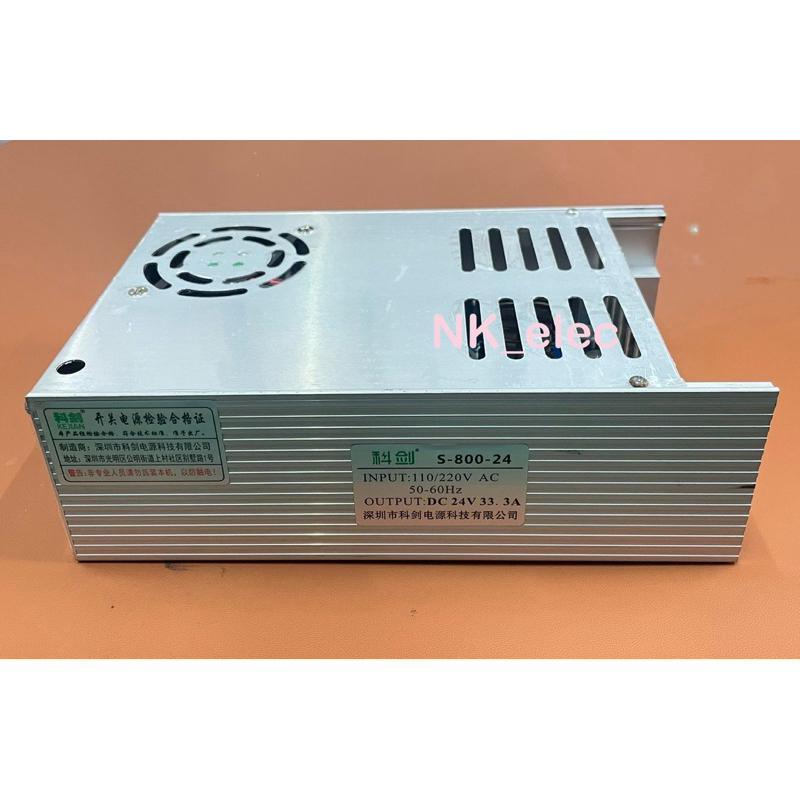 S-800-24 สวิสท์ชิง 24V 33A (แอมป์เต็ม) Switching Power Supply