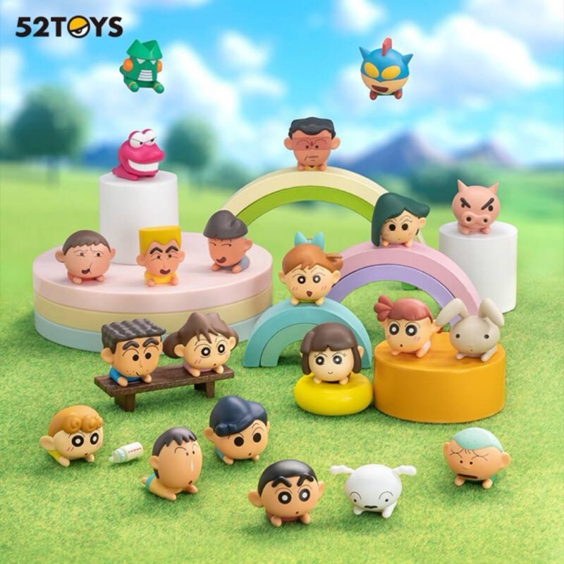 [ พร้อมส่ง ] แบบสุ่ม : Crayon Shin-chan MINI-Lying Down Series ( 52toys )