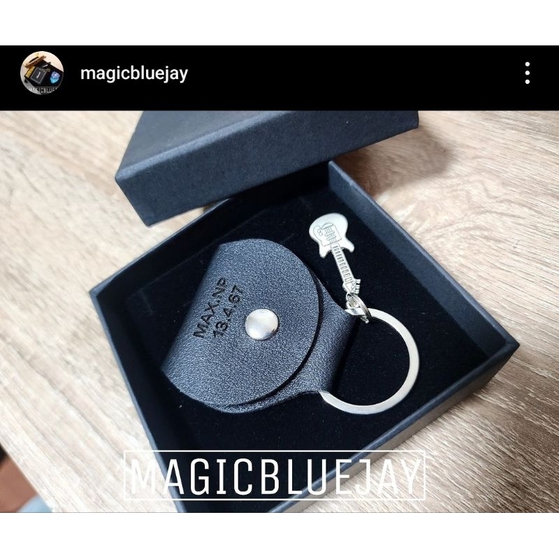 Pick Holder ซองหนังสำหรับเก็บปิ๊กกีต้าร์ (สลักชื่อฟรีแจ้งชื่อสลักในแชท)