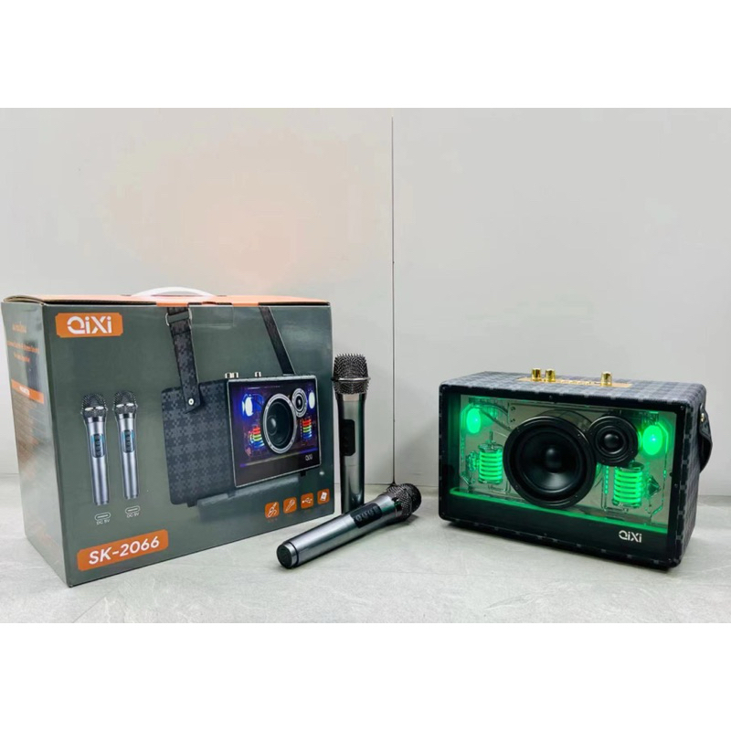 ลำโพง SK-2066A แถม 2ไมค์เล่นไฟแอลอีดี พร้อมส่งในไทยค่ะ