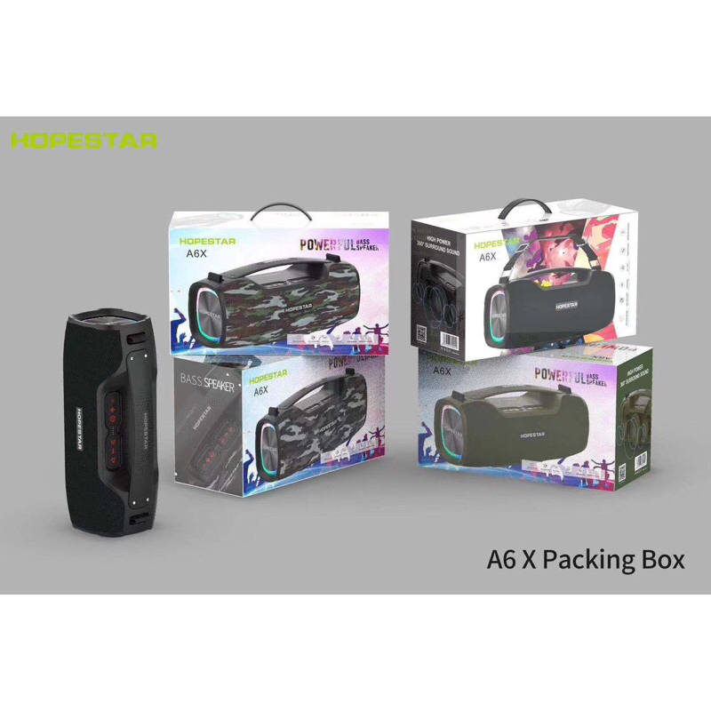 Hopestar A6X ลำโพงบลูทูธ ของแท้ 100%! เป็นที่นิยม/เสียงร็อค/เสียงเบส ได้3โหมด
