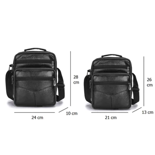 SH กระเป๋าหนังแท้ แบบสะพายไหล่ มีหูหิ้ว สำหรับสุภาพบุรุษ รุ่น MB-0510 0511 GL (M3-159) MMB