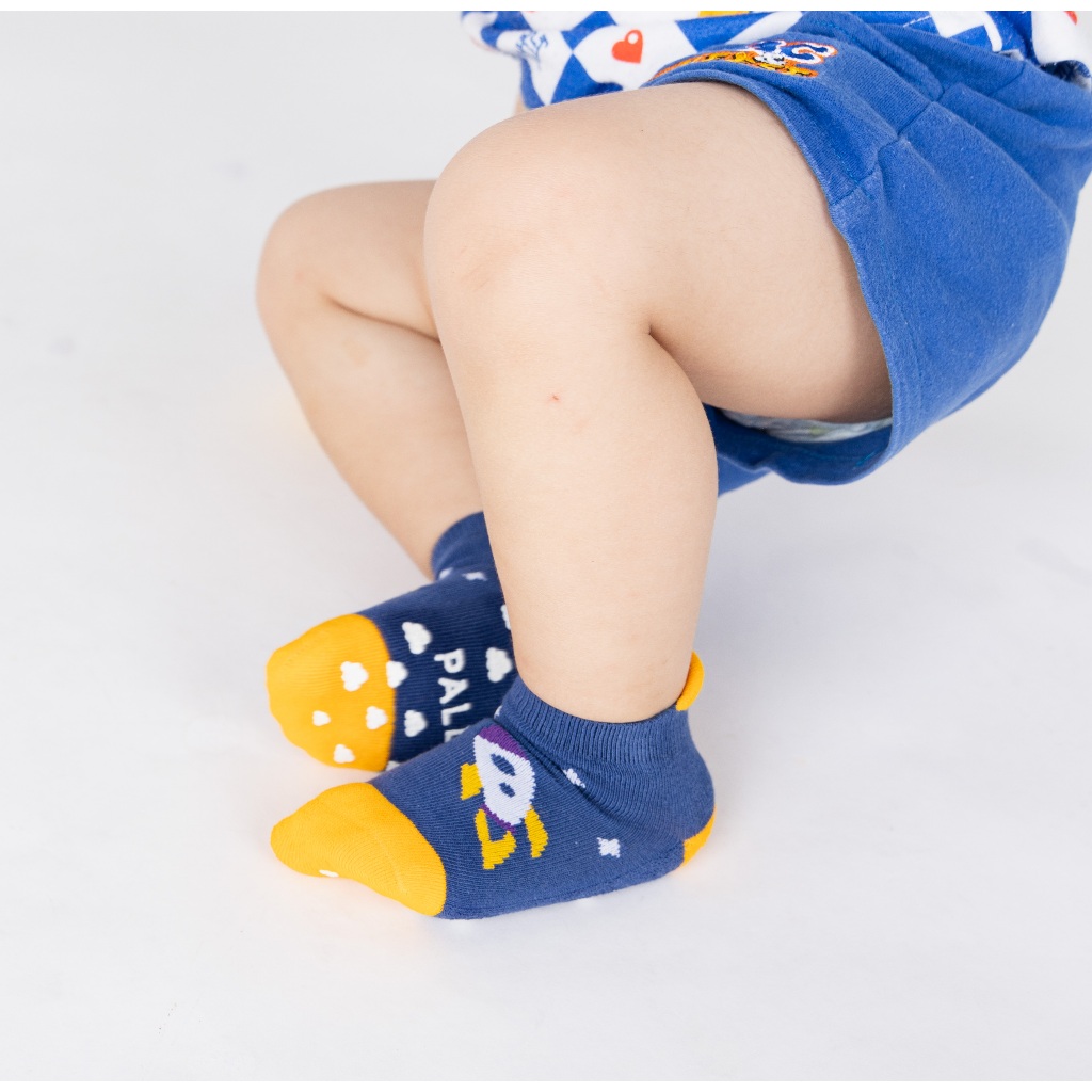 Pally ฺBoxSet 3คู่ ถุงเท้ากันลื่นเด็กเล็กไร้ตะเข็บ Space Collectionสำหรับเด็กเล็ก0-3 ปีขึ้นไป 3 ขนาด - รูปที่ 5