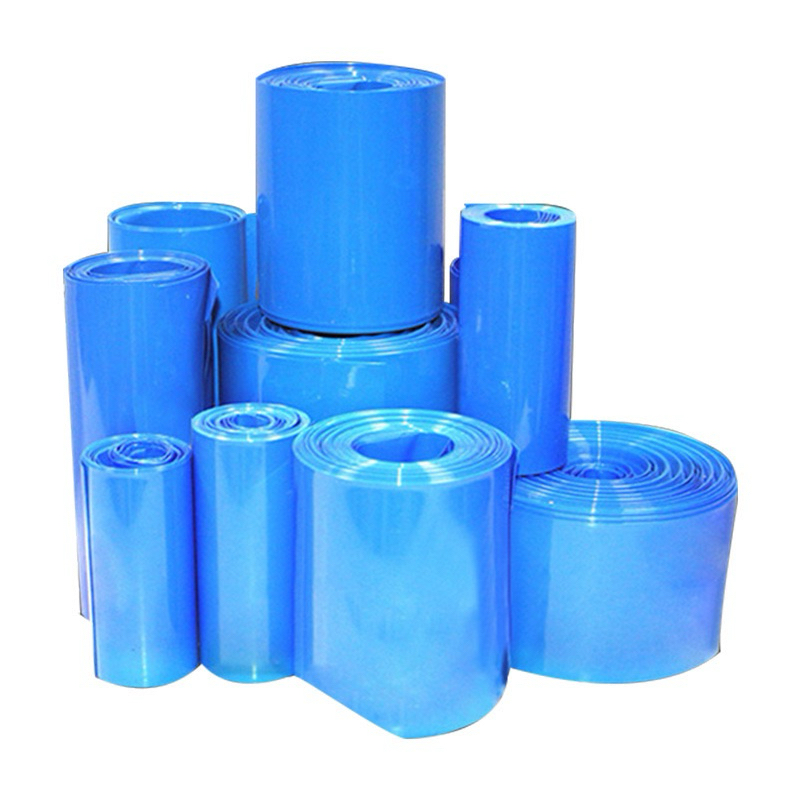 ท่อหดความร้อน PVC 30 50 70 90 110 120 150 170 210 230 มม. สําหรับแบตเตอรี่ 18650 สีฟ้า 1.0–2.0 ม.
