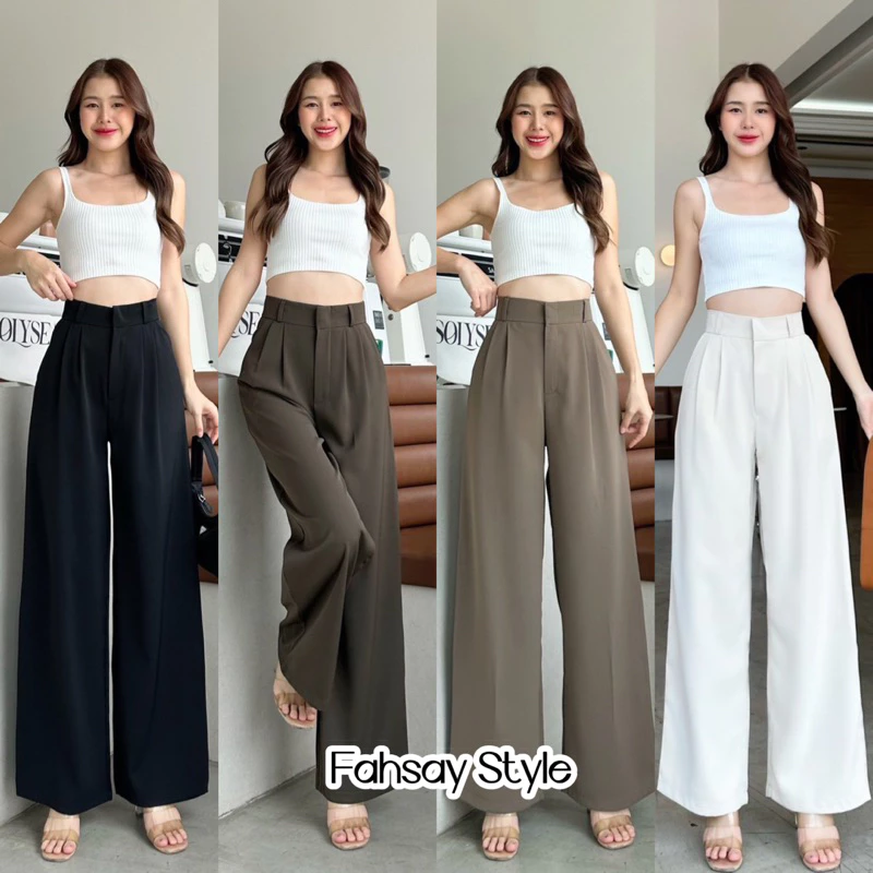 กระบอกใหญ่Classic pants 🍑 (ผ้าลิลลี่ พรีเมียร์) 🇰🇷 รุ่น คลาสสิก A04