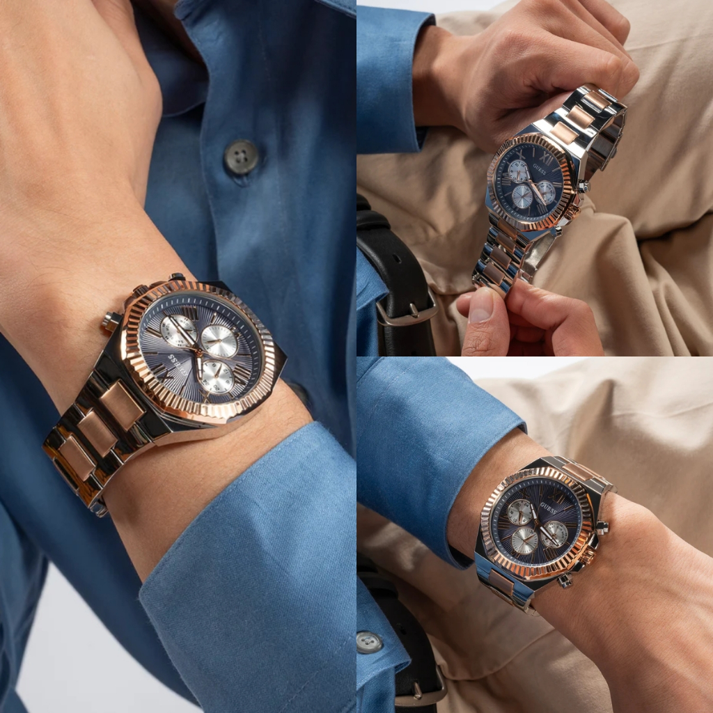 F.A ของหม่คะ Guess ผู้ชายนาฬิกาข้อมือชายหน้าปัดใหญ่ สวยหรูมีระดับ GW0703G1 GW0703G2 GW0703G3 GW0703G4 GW0703G5 44MM