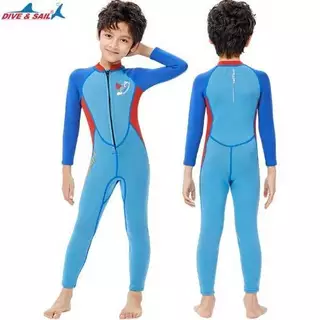 ชุดว่ายน้ำเด็ก ผู้ชาย เก็บอุณหภูมิ (ฟรีหมวก) Swimsuite กันหนาวกันแดด 2.5mm💦MMLanLa🚚ส่งในไทยพร้อมส่ง