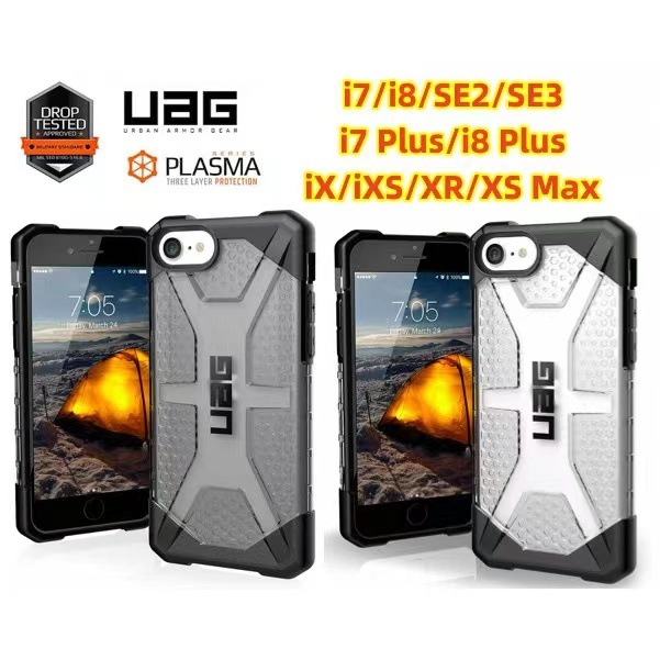 UAG รุ่น Plasma เคสใส สำหรับ iPhone X XS XR XSmax i6 6s 6plus 6splus i7 i8 SE2 SE3 7plus 8plusเคสUAG กันกระเเทก