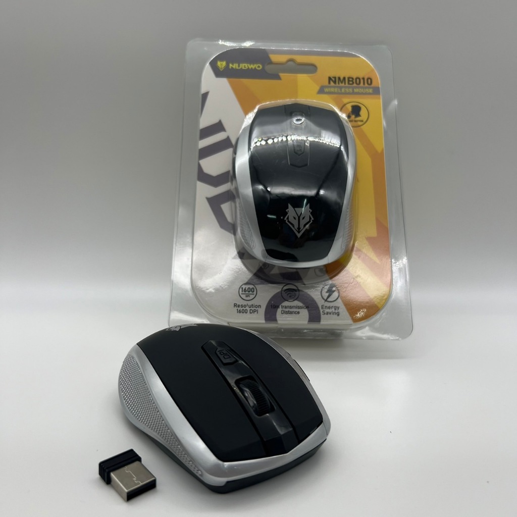 (ส่งจากกรุงเทพ) NUBWO NMB010 Black/Silverเม้าส์  เม้าส์ไร้สาย ราคาถูก สินค้าขายดี-yimsure