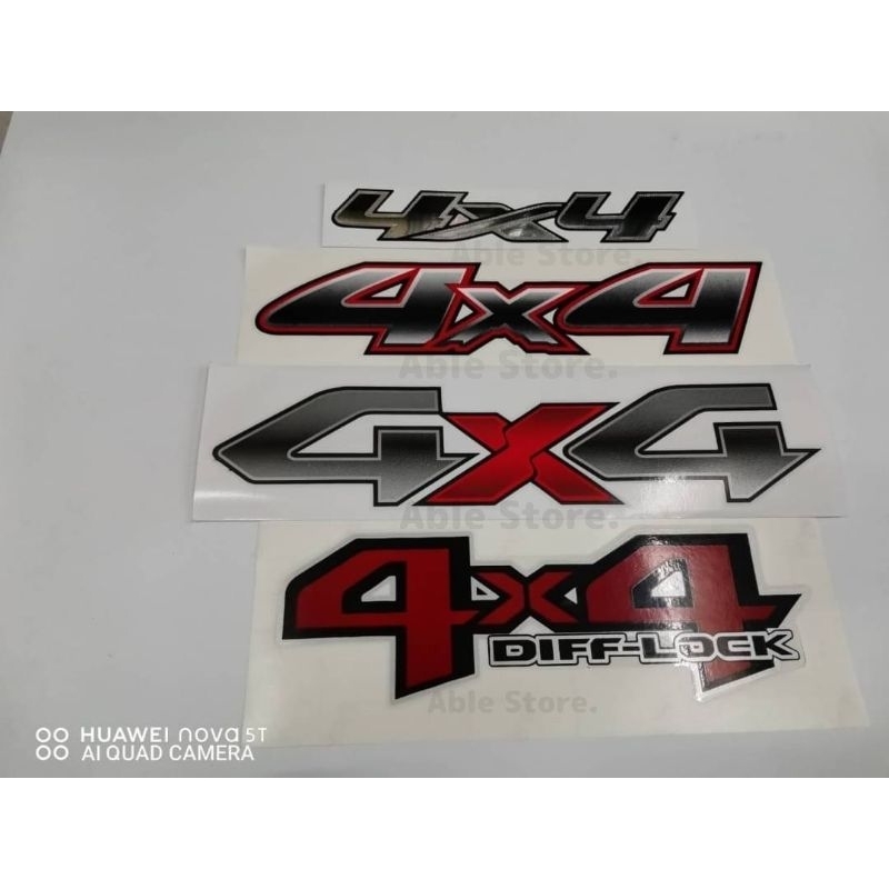 สติ๊กเกอร์ดั้งเดิมรถ 4x4 สำหรับติดข้างท้ายกระบะ MITSUBISHI TRITON ทุกปี