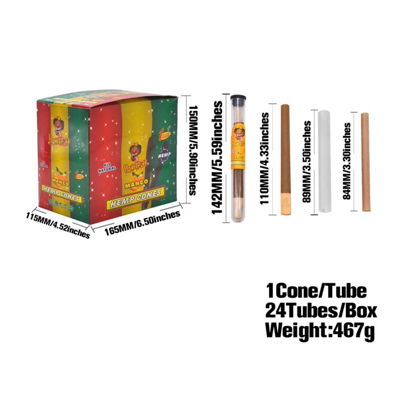 Honeypuff Hemp Cone 1Box 24Tube (110MM)(King Size)