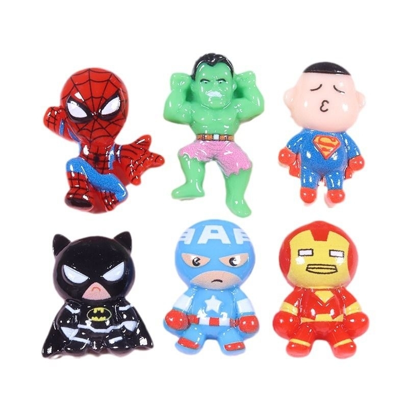 ซุปเปอร์ฮีโร่ super hero พร้อมส่งจากไทย เรซิ่นตกแต่ง ลายการ์ตูน Diy