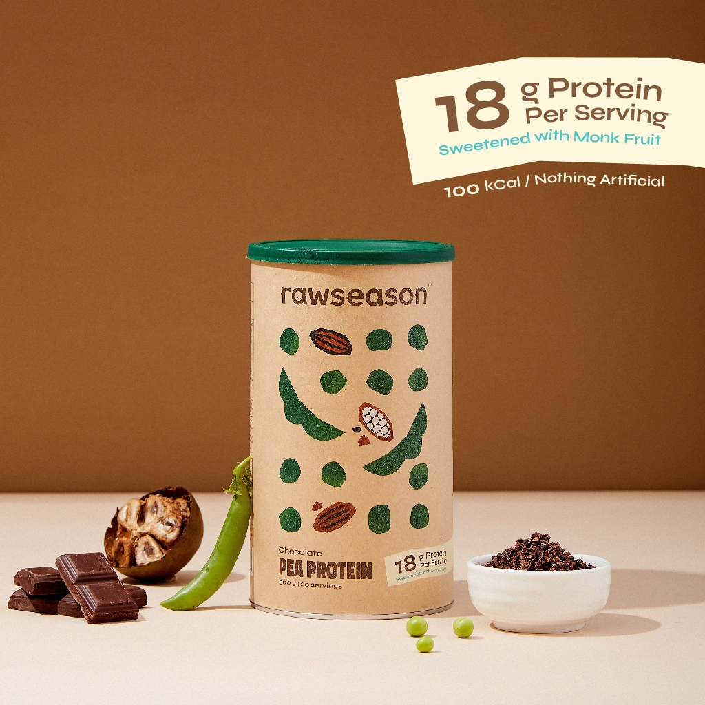 รอว์ซีซั่น โปรตีนถั่วลันเตา รสช๊อกโกแลต ขนาด 500 กรัม : Rawseason Pea Protein