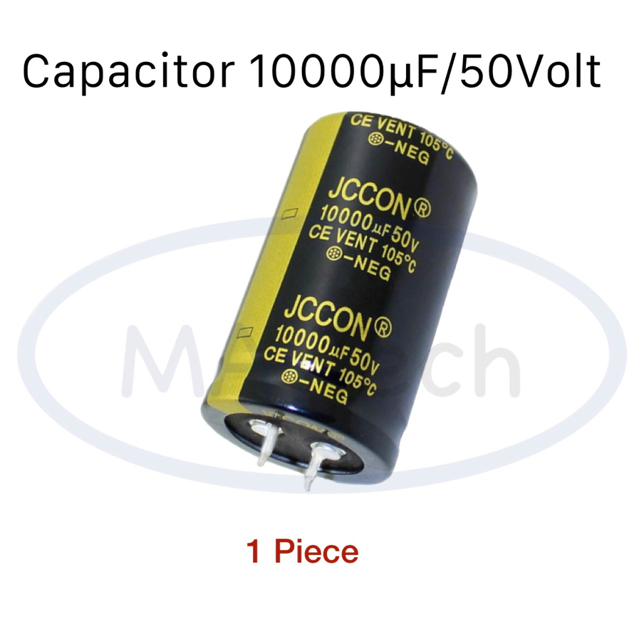 10000uf 50v คาปาซิเตอร์ 10000uF50V Capacitor 10000uf/50V 105C  ขาเขี้ยว ขนาด 30*50 มม จำนวน 1 ชิ้น