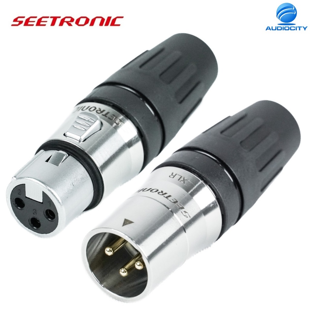 SEETRONIC SCH3 หัวคอนเน็คเตอร์ XLR ตัวผู้/เมีย ขั้วต่อสาย หัว XLR ตัวผู้/เมีย