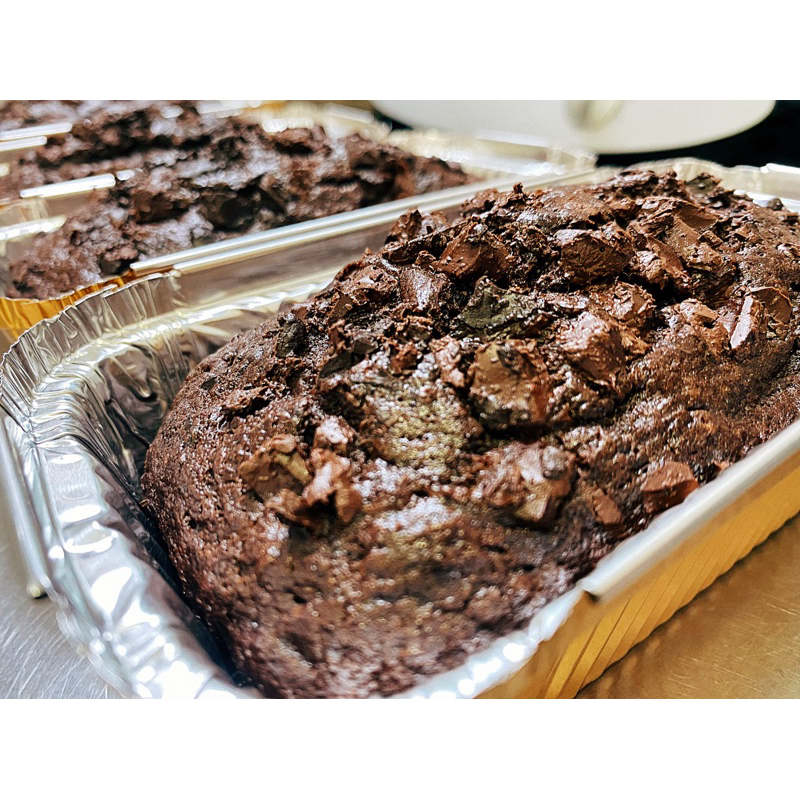 Rich Choccolate Banana Bread เค้กกล้วยหอมดาร์กช็อก เข้มข้นหอมฉ่ำนุ่มหนึบ หวานน้อย