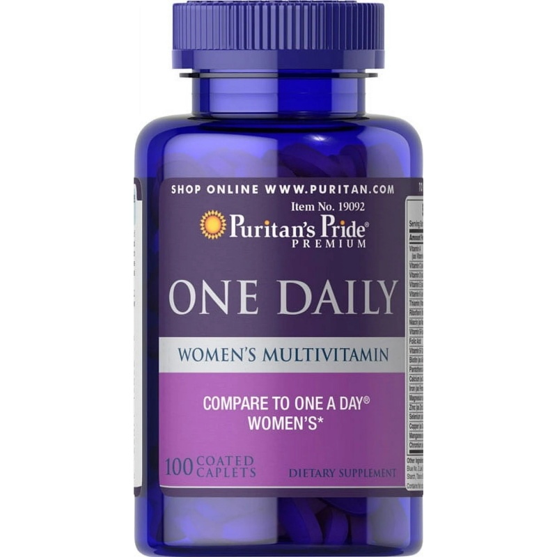 Puritan's Pride One Daily Women Multivitamin วันละครั้ง วิตามินสำหรับผู้หญิง 100 หมวกขนาดเล็ก