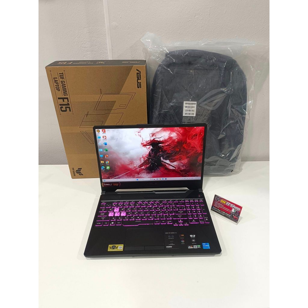 โน๊ตบุ๊คเกมส์มิ่ง ASUS TUF F15 (มือสอง) สเปค Intel Core i5-11400H  RAM : 16GB SSD : M.2 512GB NVIDIA