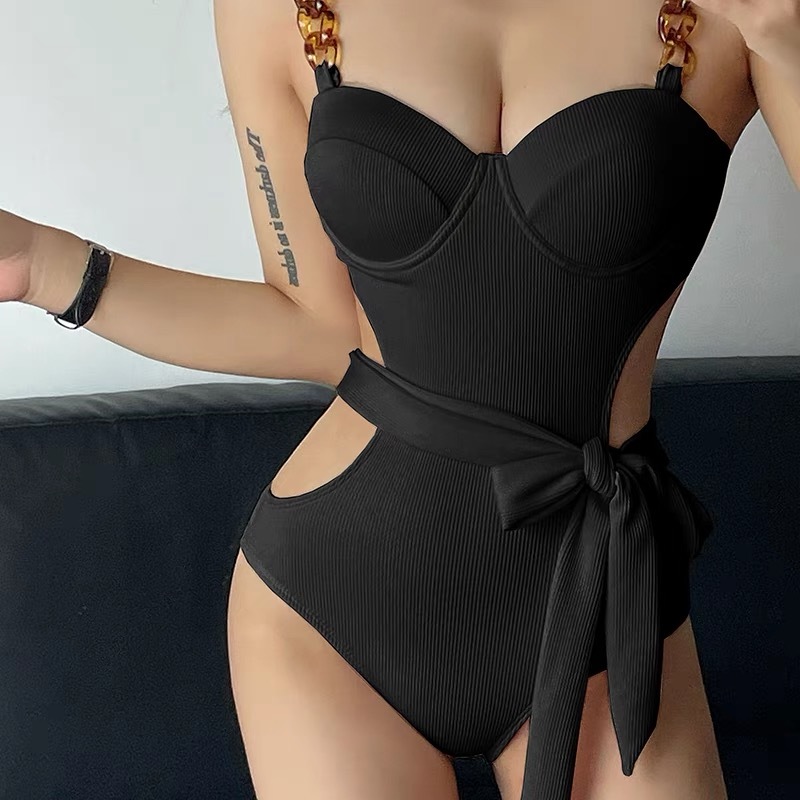Basic swimsuit ชุดว่ายน้ำวันพีช แฟชั่น น่ารัก สีขาว ผ้าเนื้อดี #0239 ราคา ถูกที่สุด ดีลบีเคเค แกลเลอรีภาพที่ 6