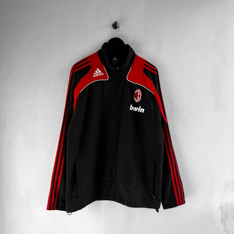 เสื้อแจ็คเก็ตผ้าร่ม Adidas x AC Milan Track Jacket Vintage 2008-2009