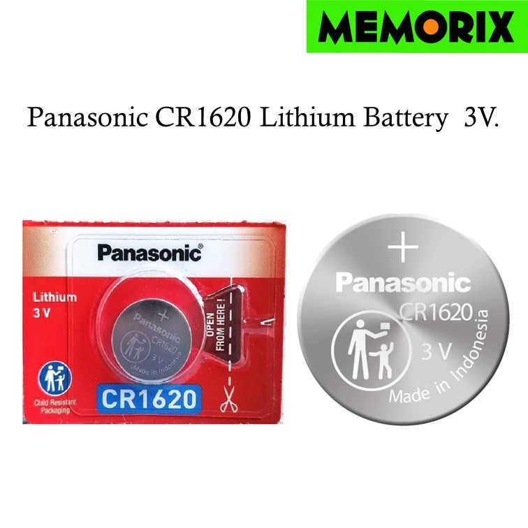 Original ของแท้ 1 ก้อน CR1620 Panasonic Lithium Battery ถ่านลิเธียม
