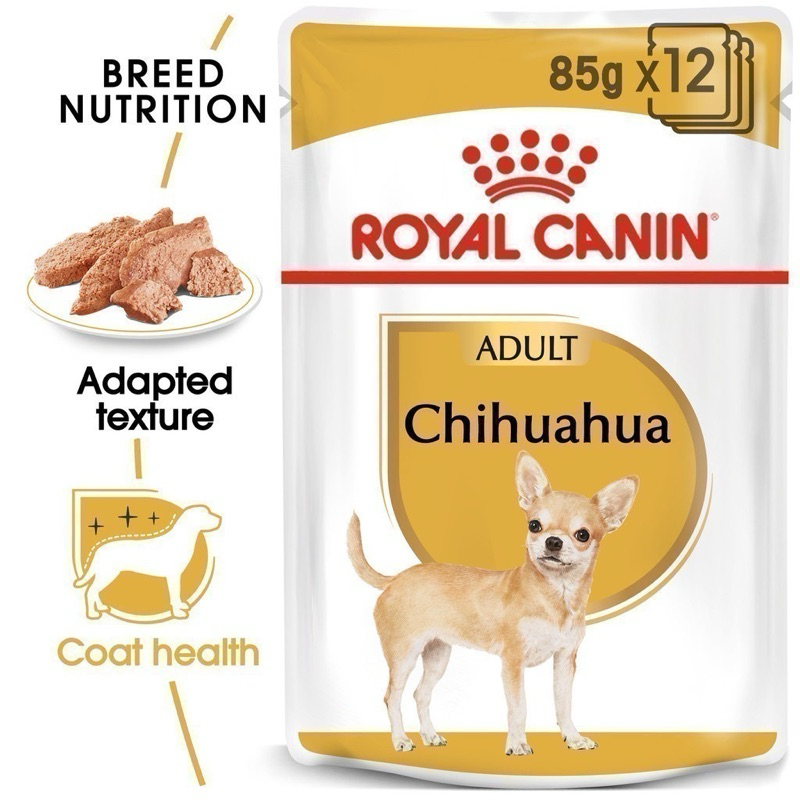 [1กล่อง12ซอง] ROYAL CANIN CHIHUAHUA Adult อาหารเปียก สุนัขพันธุ์ ชิวาว่า โต 85g*12ซอง รูปที่ 4