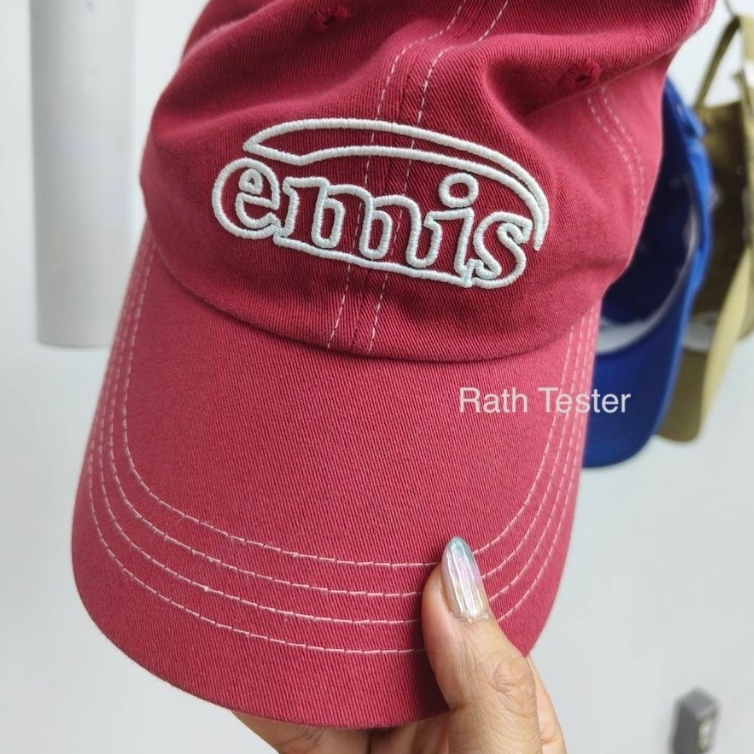 รุ่นใหม่ หมวก Emis White Stitch Ball Cap สี Red ของแท้ 100% พร้อมส่ง