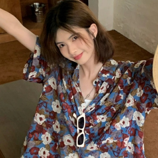 เสื้อเชิ๊แขนสั้น เสื้อใส่เที่ยวทะเล ใส่เดินริมชายหาด เนื้อผ้าดี สวมใส่สบาย ใส่ได้ทั้งชายหญิง ราคา ถูกที่สุด ดีลบีเคเค แกลเลอรีภาพที่ 2