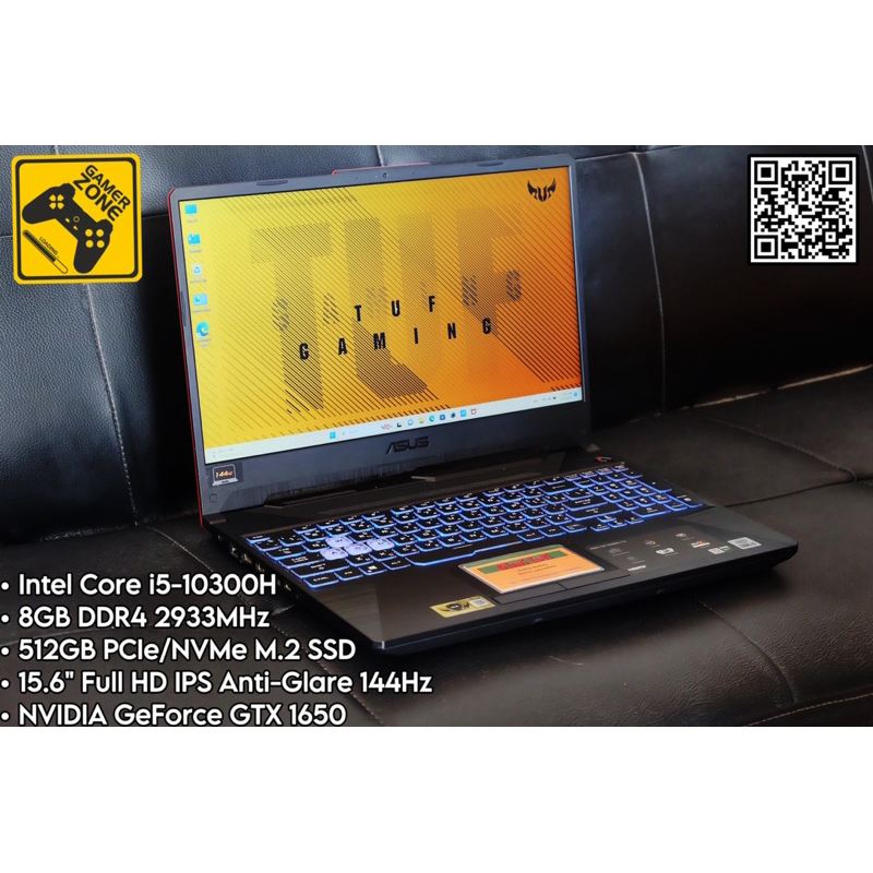 ASUS TUF Gaming F15 FX506LH-HN004W  Core i5 Gen 10 การ์ดจอ 1650  (4GB GDDR6)  จอ 144 Hz