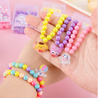เซ็ตลูกปัด DIY ชุดร้อยลูกปัด สร้อยลูกปัด น่ารัก ทำง่าย ของเล่นเสริมพัฒนาการ ฝึกสมาธิ V85 พร้อมส่งจากไทย