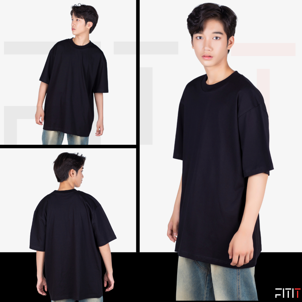 เสื้อOversize ทรงดี คอชิด ฟิตพอดีCotton100%Comb20 เสื้อยืดโอเวอร์ไซส์ คอฟิต ทรงดี ผ้าหนานุ่ม