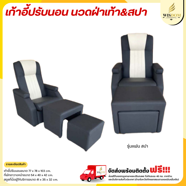 เก้าอี้ปรับนอน ขนาด 70 ซม. รุ่น โอเพ่นสปา , แฟนสปา **ตจว.มีค่าจัดส่ง สอบถามก่อนสั่งสินค้า** ราคา ถูกที่สุด ดีลบีเคเค แกลเลอรีภาพที่ 5