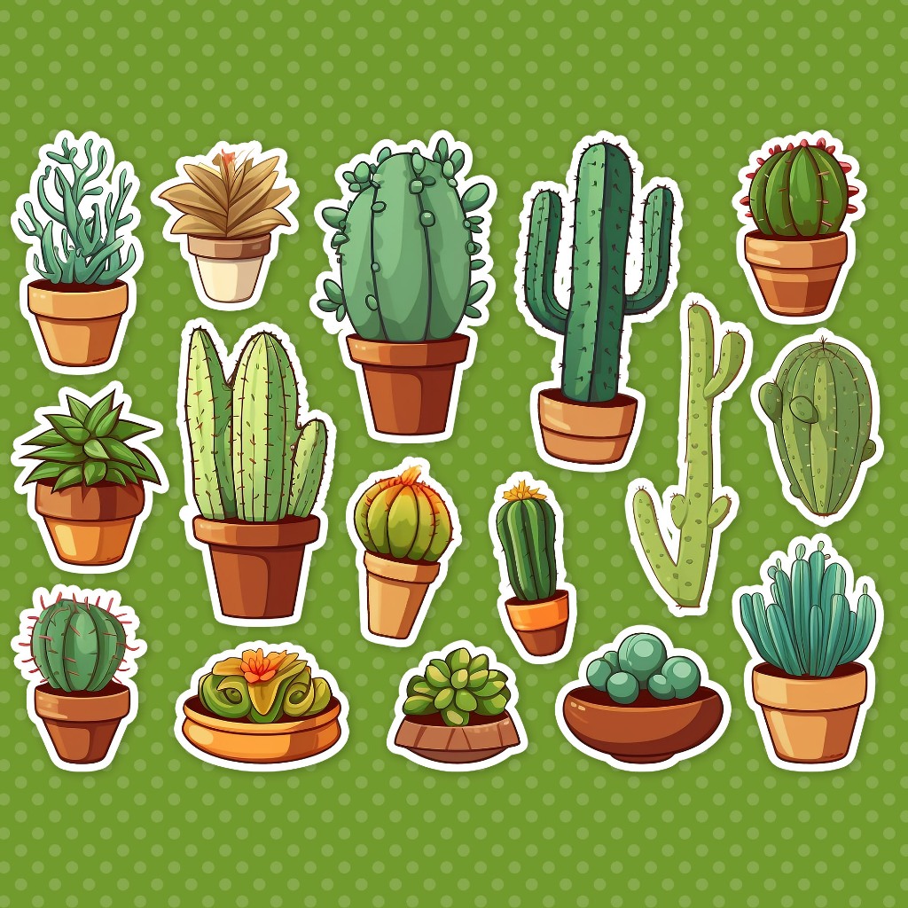 ตัวรีดติดเสื้อแคสตัส cactus สีสวยๆ FP.01 set.3 รีดติดง่ายทุกเนื้อผ้า