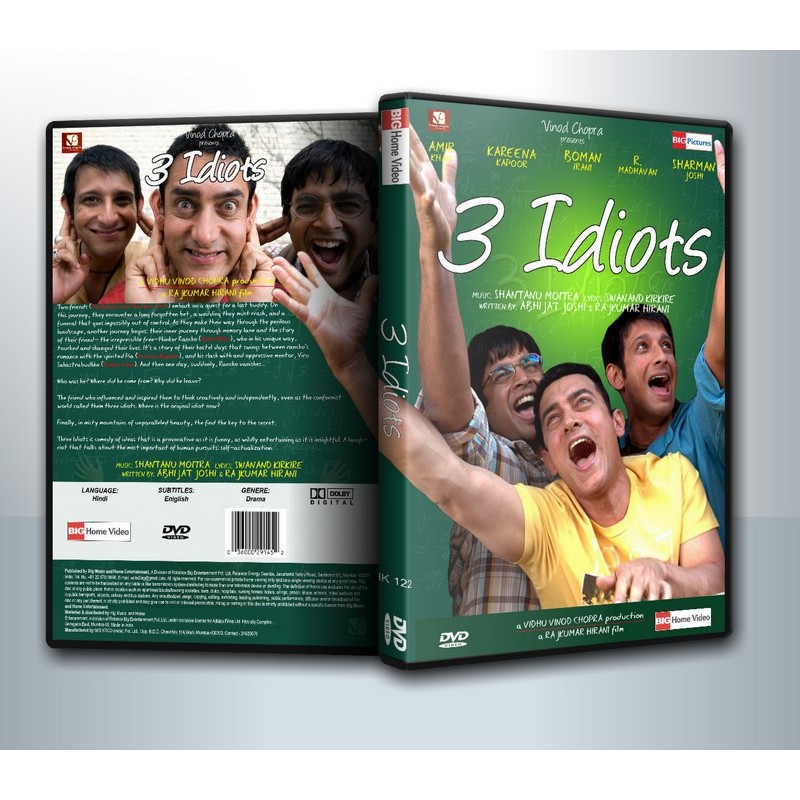 [ DVD Movie มีปก+สกรีนแผ่น ]  3 Idiots ( 1 DVD )