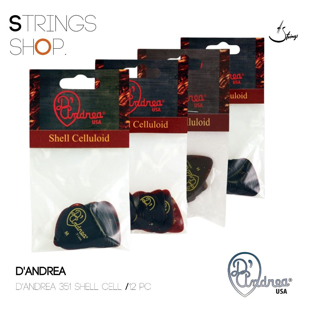 ปิ๊กกีตาร์ D'Andrea 351 SHELL CELL /12PC
