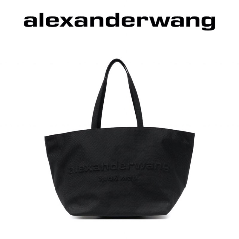 กระเป๋า ALEXANDER WANG PUNCH LOGO EMBOSSED TOTE BAG